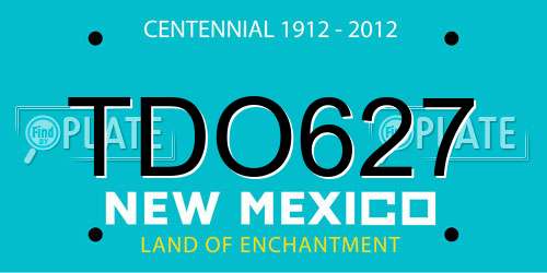 TDO627 New Mexico License Plate