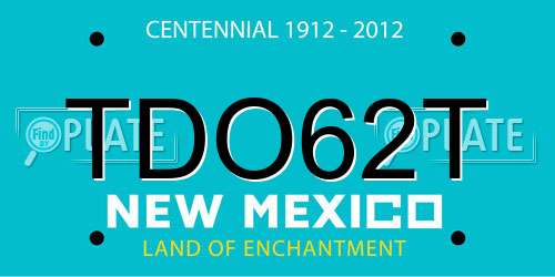 TDO62T New Mexico License Plate