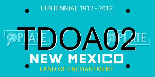 TDOA02 New Mexico License Plate