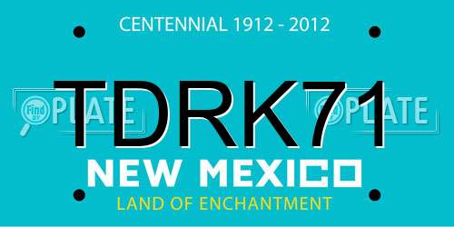 TDRK71 New Mexico License Plate