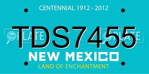 TDS7455 New Mexico License Plate