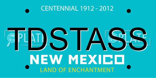 TDSTASS New Mexico License Plate