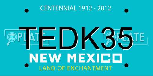 TEDK35 New Mexico License Plate