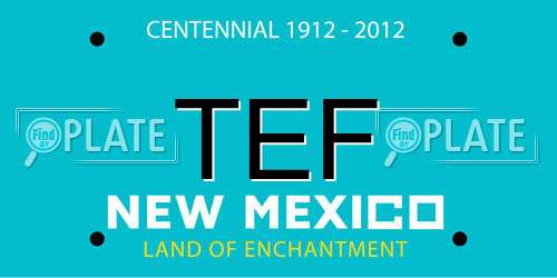 TEF New Mexico License Plate