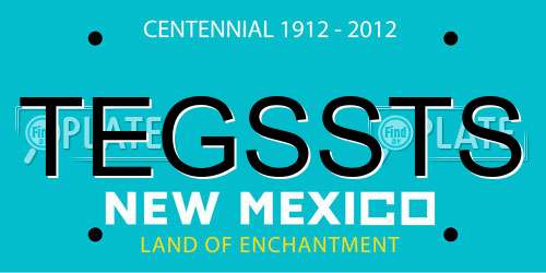 TEGSSTS New Mexico License Plate