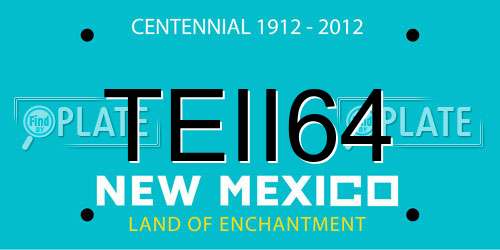 TEII64 New Mexico License Plate