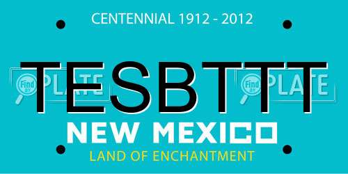 TESBTTT New Mexico License Plate