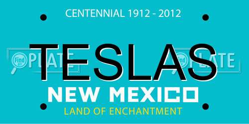 TESLAS New Mexico License Plate