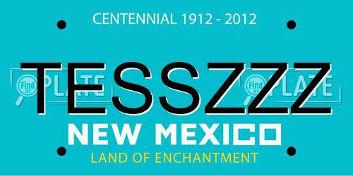TESSZZZ New Mexico License Plate
