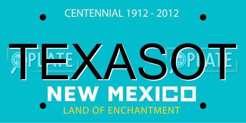 TEXASOT New Mexico License Plate