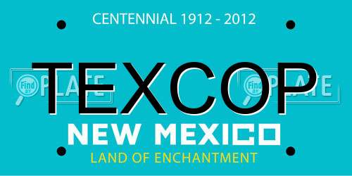 TEXCOP New Mexico License Plate