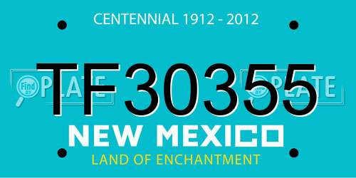 TF30355 New Mexico License Plate