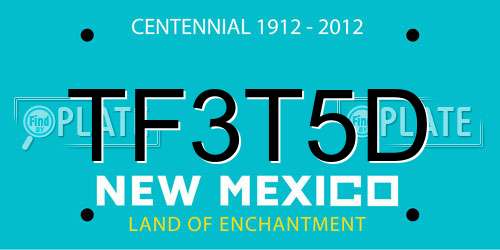 TF3T5D New Mexico License Plate