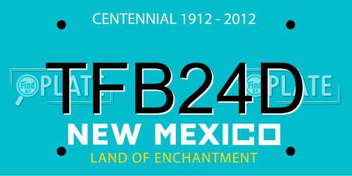 TFB24D New Mexico License Plate