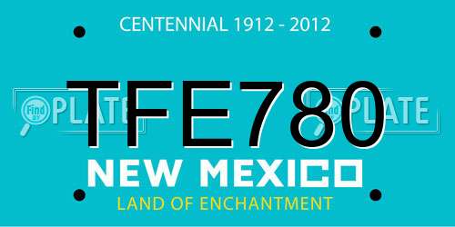 TFE780 New Mexico License Plate