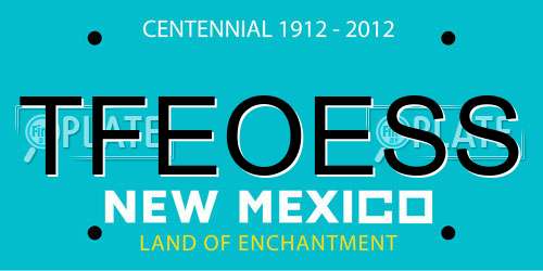 TFEOESS New Mexico License Plate