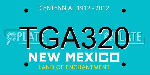 TGA320 New Mexico License Plate