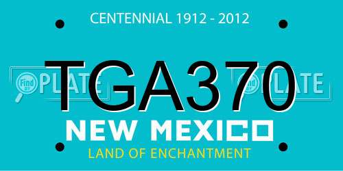 TGA370 New Mexico License Plate