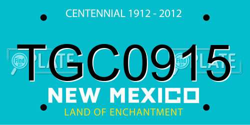 TGC0915 New Mexico License Plate
