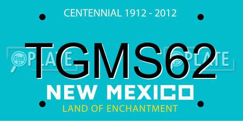 TGMS62 New Mexico License Plate