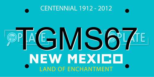 TGMS67 New Mexico License Plate