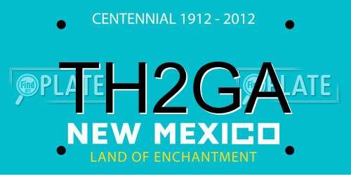 TH2GA New Mexico License Plate