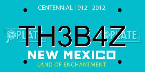 TH3B4Z New Mexico License Plate