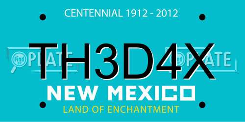 TH3D4X New Mexico License Plate