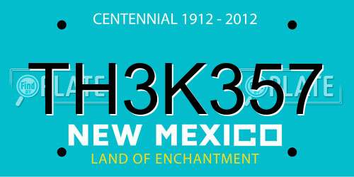 TH3K357 New Mexico License Plate