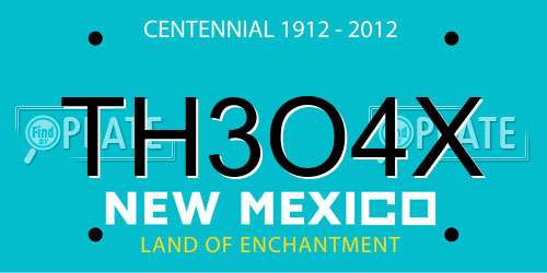 TH3O4X New Mexico License Plate