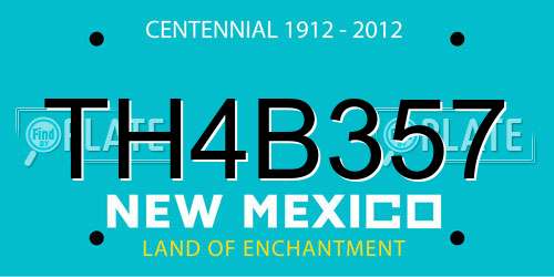 TH4B357 New Mexico License Plate