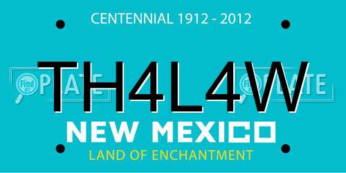 TH4L4W New Mexico License Plate