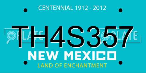 TH4S357 New Mexico License Plate
