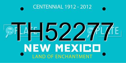 TH52277 New Mexico License Plate