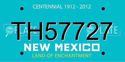 TH57727 New Mexico License Plate