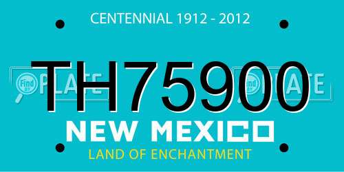 TH75900 New Mexico License Plate