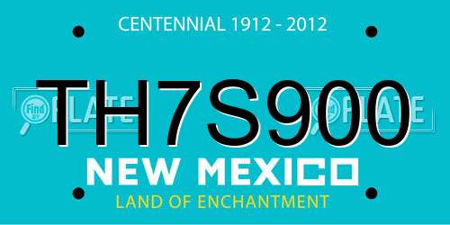 TH7S900 New Mexico License Plate