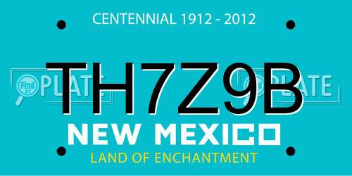 TH7Z9B New Mexico License Plate