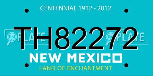 TH82272 New Mexico License Plate