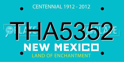 THA5352 New Mexico License Plate