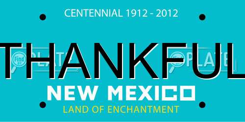 THANKFUL New Mexico License Plate