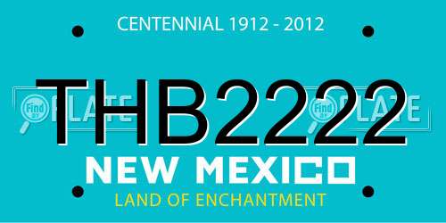 THB2222 New Mexico License Plate