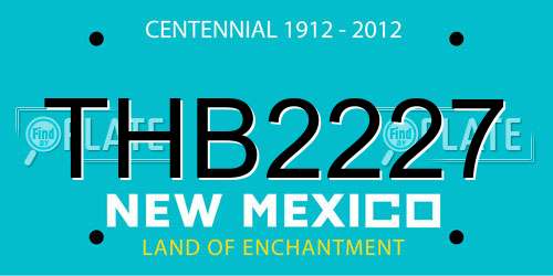 THB2227 New Mexico License Plate