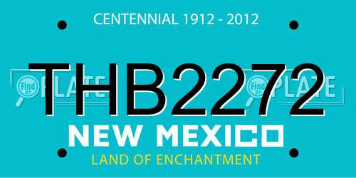 THB2272 New Mexico License Plate