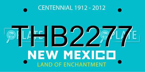THB2277 New Mexico License Plate