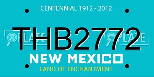THB2772 New Mexico License Plate