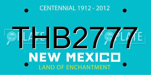 THB2777 New Mexico License Plate