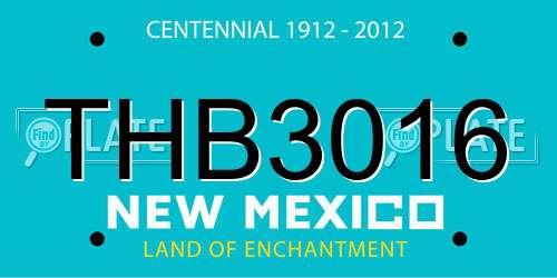 THB3016 New Mexico License Plate