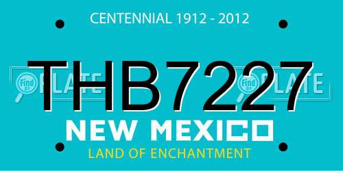 THB7227 New Mexico License Plate