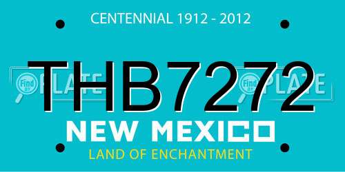 THB7272 New Mexico License Plate
